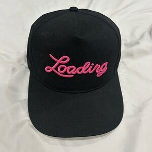Loading Lacrosse Hat with Pink "Loading" Embroidery